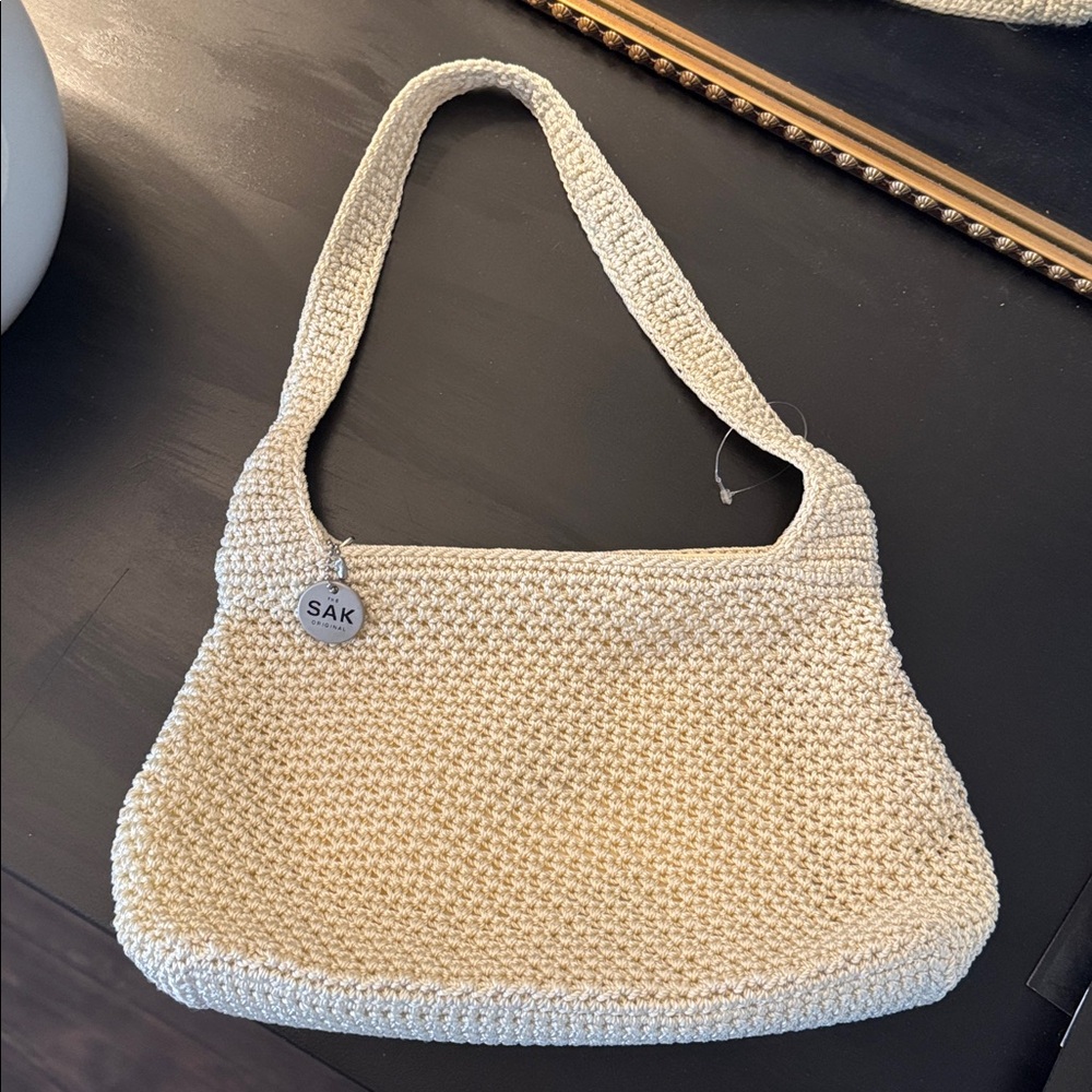The Sak Tan Crochet Handbag